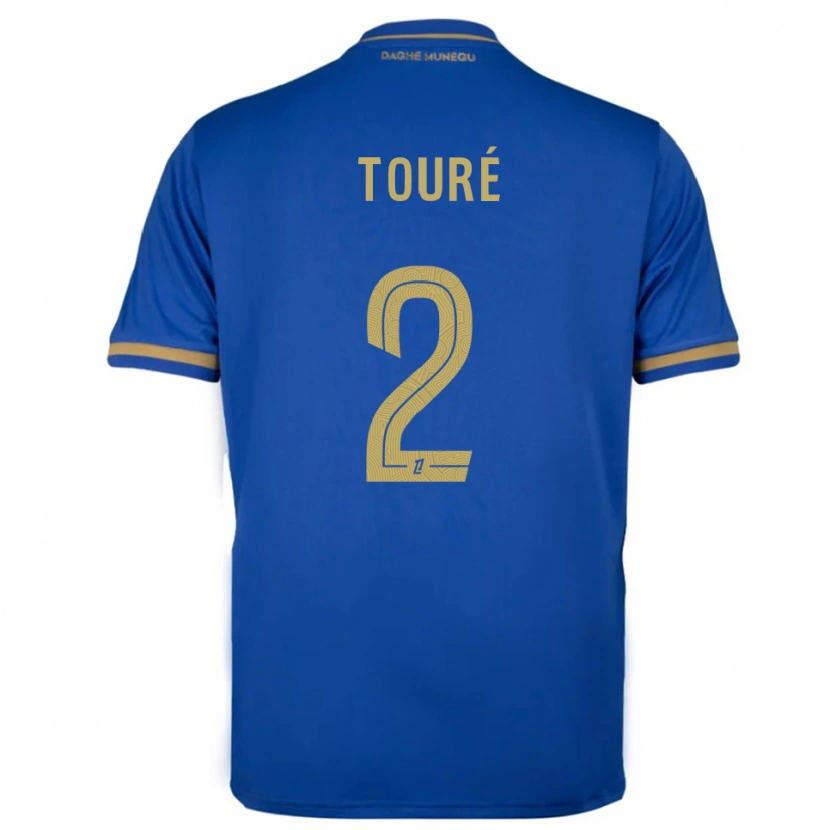 Danxen Bambino Maglia Ilane Touré #2 Blu Oro Kit Gara Away 2025/26 Maglietta
