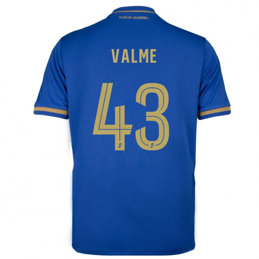 Danxen Bambino Maglia Ritchy Valme #43 Blu Oro Kit Gara Away 2025/26 Maglietta