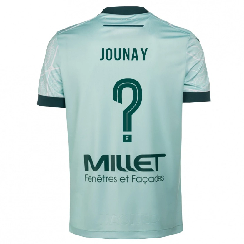 Danxen Bambino Maglia Alix Jounay #0 Verde Bianco Kit Gara Away 2025/26 Maglietta