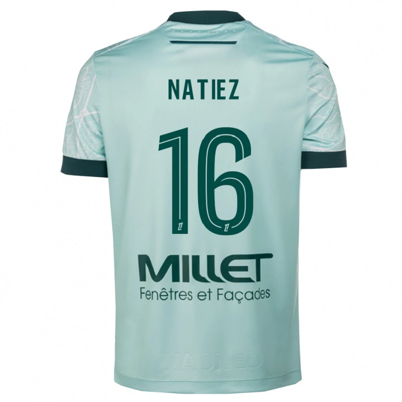 Danxen Bambino Maglia Stanislas Natiez #16 Verde Bianco Kit Gara Away 2025/26 Maglietta