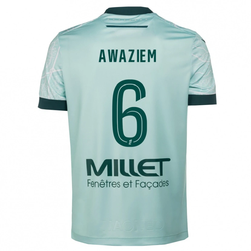 Danxen Bambino Maglia Chidozie Awaziem #6 Verde Bianco Kit Gara Away 2025/26 Maglietta