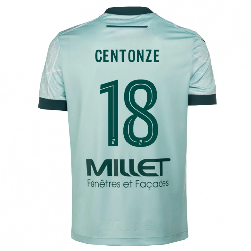 Danxen Bambino Maglia Fabien Centonze #18 Verde Bianco Kit Gara Away 2025/26 Maglietta