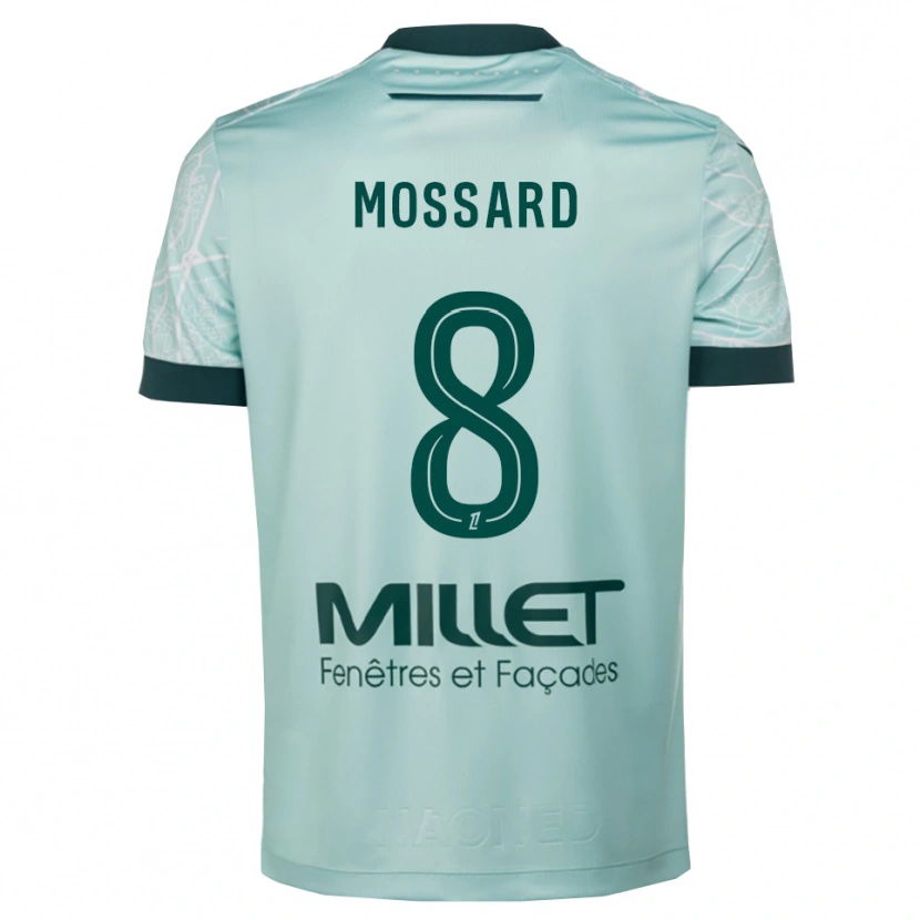 Danxen Bambino Maglia Juliette Mossard #8 Verde Bianco Kit Gara Away 2025/26 Maglietta