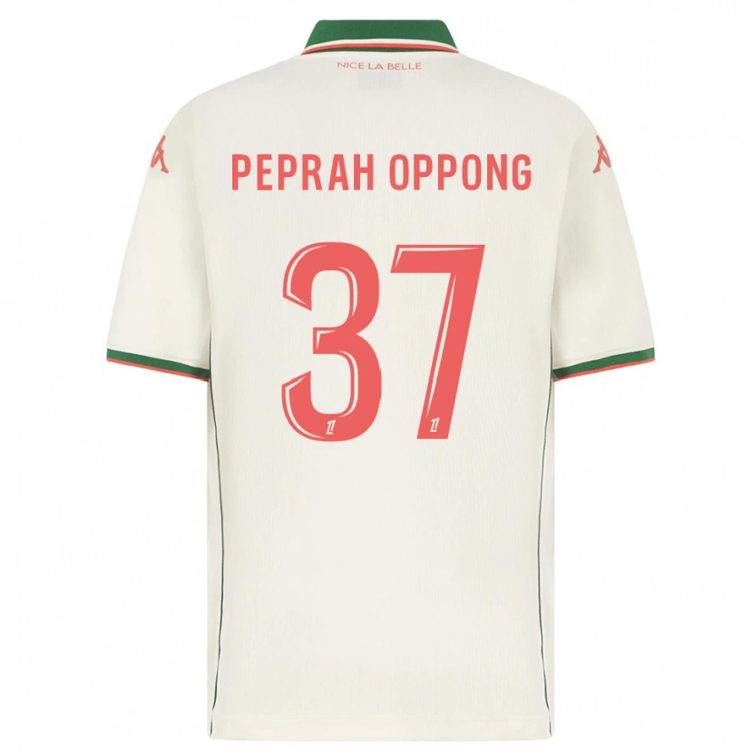 Danxen Bambino Maglia Kojo Peprah Oppong #37 Bianco Verde Kit Gara Away 2025/26 Maglietta