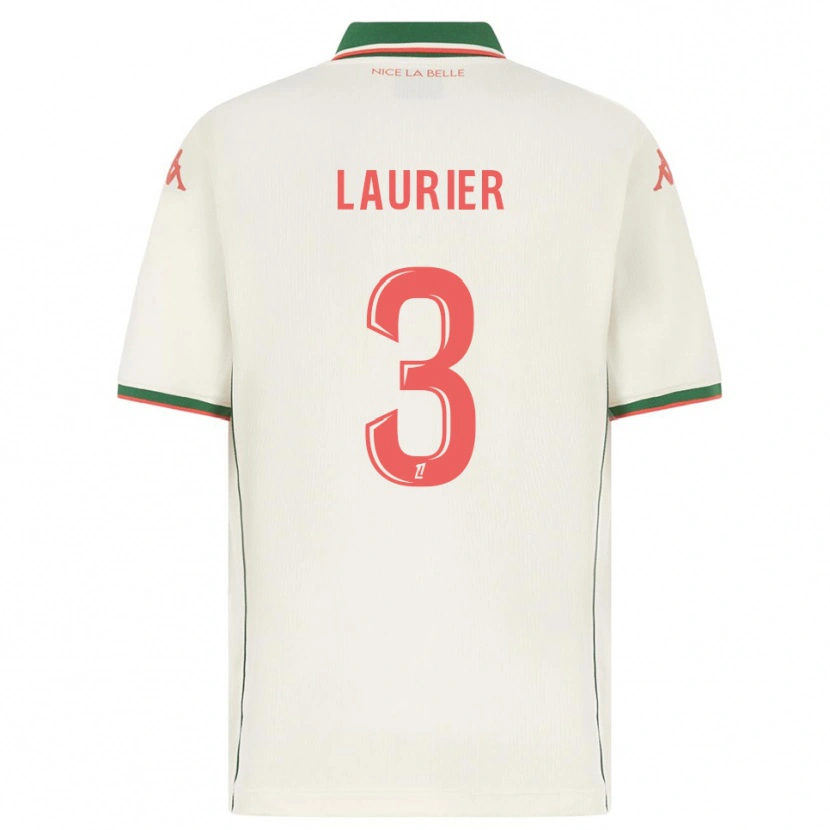Danxen Bambino Maglia Estelle Laurier #3 Bianco Verde Kit Gara Away 2025/26 Maglietta
