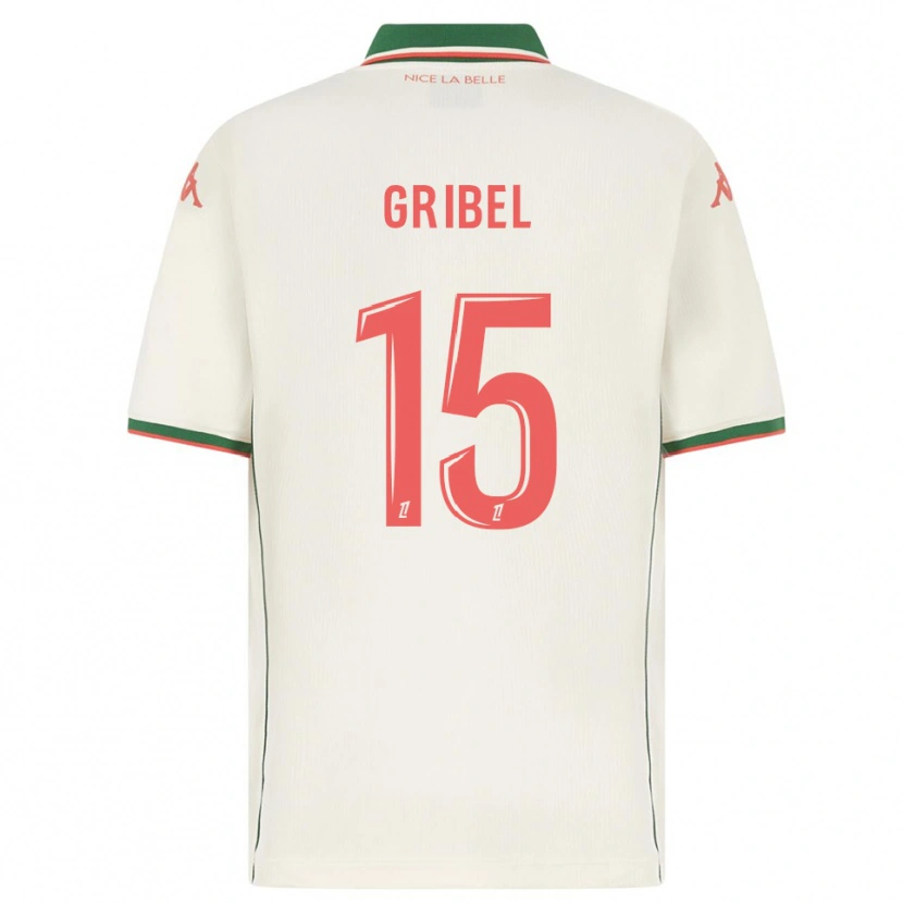 Danxen Bambino Maglia Naomie Gribel #15 Bianco Verde Kit Gara Away 2025/26 Maglietta