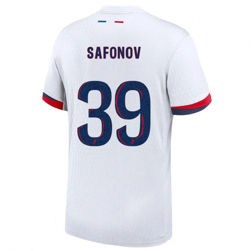 Danxen Bambino Maglia Matvey Safonov #39 Bianco Rosso Kit Gara Away 2025/26 Maglietta