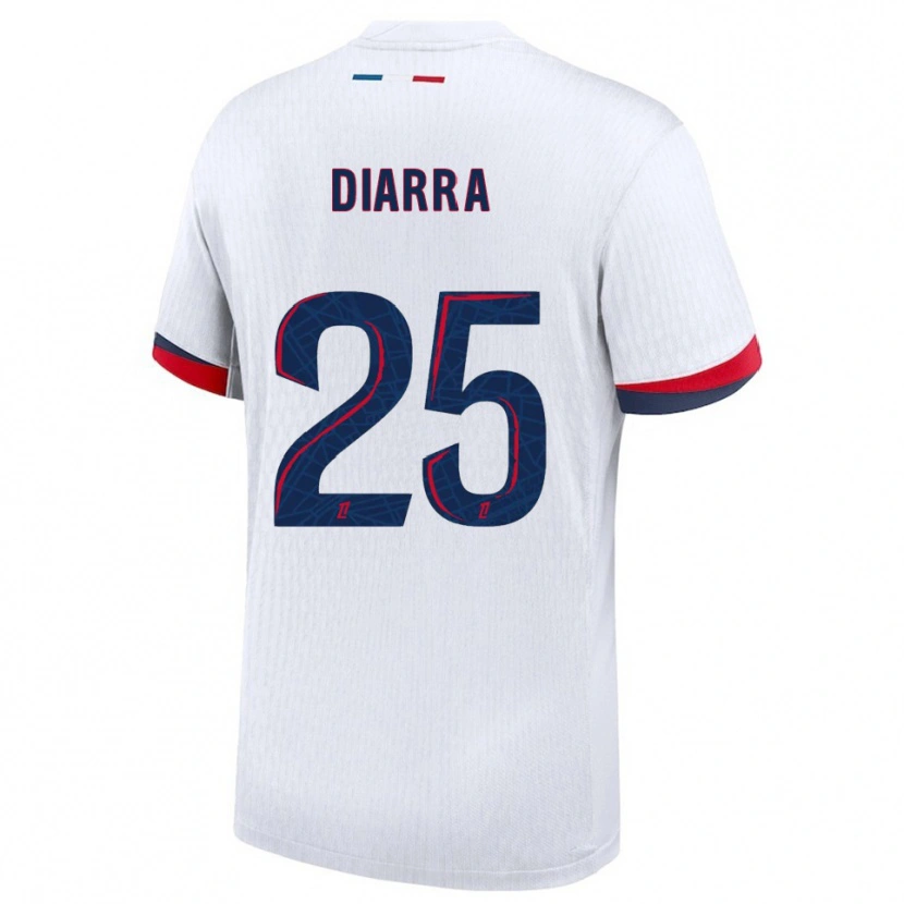Danxen Bambino Maglia Agueissa Diarra #25 Bianco Rosso Kit Gara Away 2025/26 Maglietta