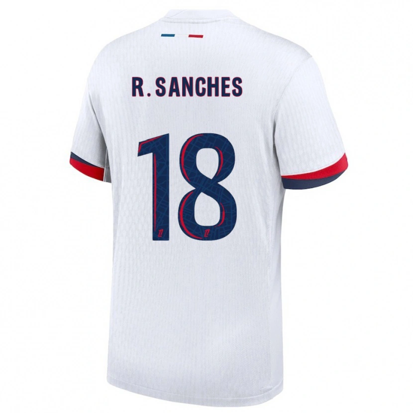 Danxen Bambino Maglia Renato Sanches #18 Bianco Rosso Kit Gara Away 2025/26 Maglietta