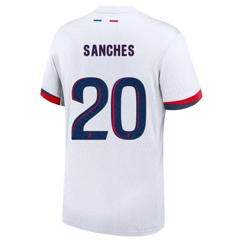 Danxen Bambino Maglia Cédric Sanches #20 Bianco Rosso Kit Gara Away 2025/26 Maglietta