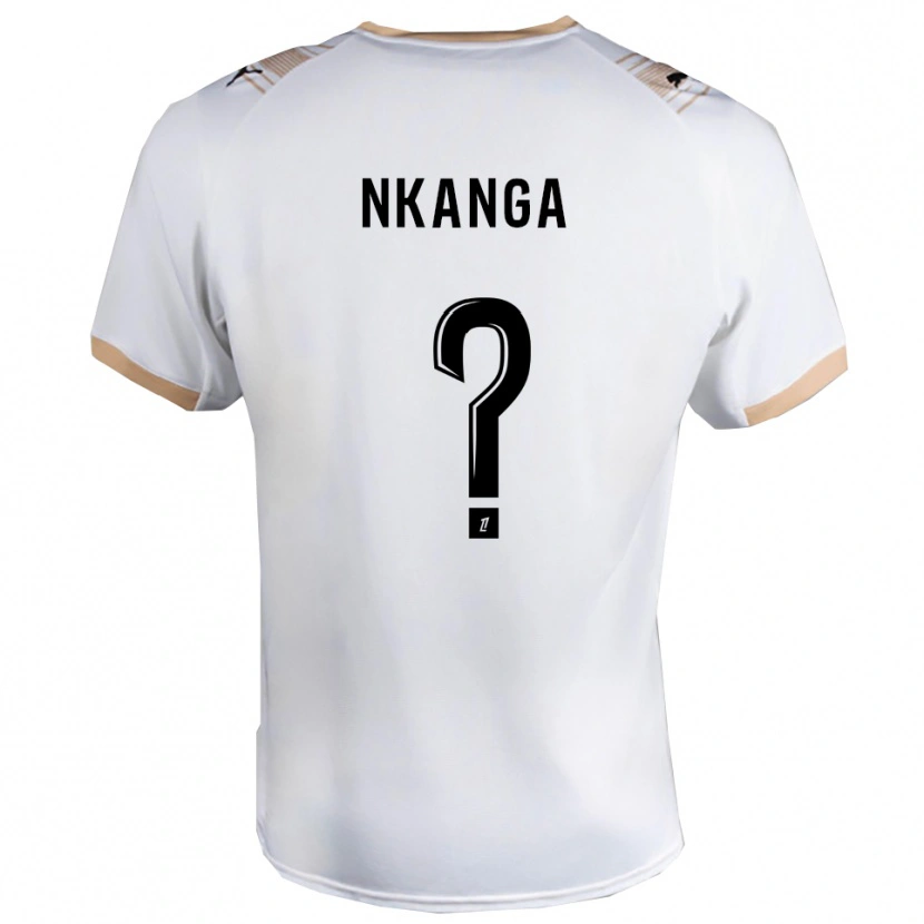 Danxen Bambino Maglia Dayvin Nkanga #0 Bianco Nero Kit Gara Away 2025/26 Maglietta