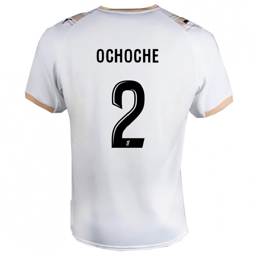 Danxen Bambino Maglia Amos Ochoche #2 Bianco Nero Kit Gara Away 2025/26 Maglietta