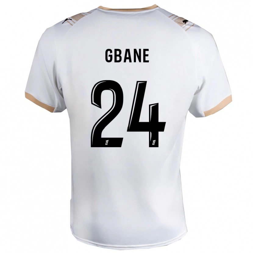Danxen Bambino Maglia Mory Gbane #24 Bianco Nero Kit Gara Away 2025/26 Maglietta