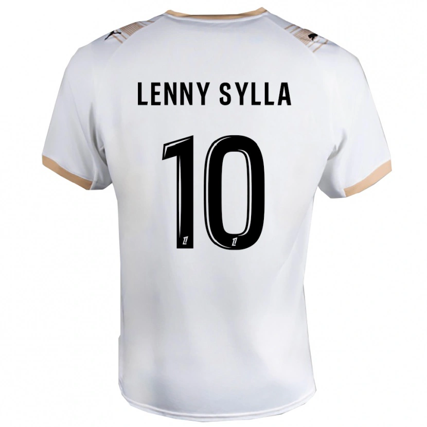 Danxen Bambino Maglia Lenny Sylla #10 Bianco Nero Kit Gara Away 2025/26 Maglietta