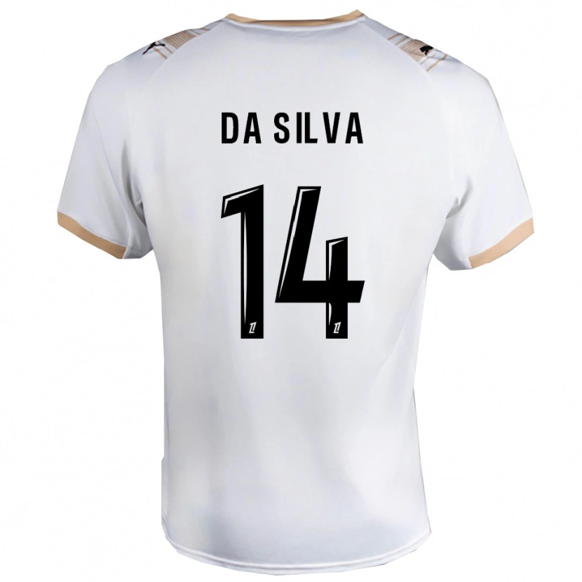 Danxen Bambino Maglia Edmilson Mendes Da Silva #14 Bianco Nero Kit Gara Away 2025/26 Maglietta