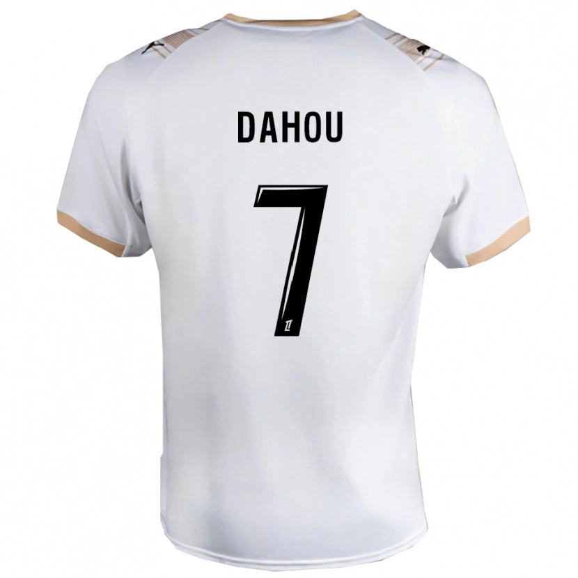 Danxen Bambino Maglia Erwan Dahou #7 Bianco Nero Kit Gara Away 2025/26 Maglietta