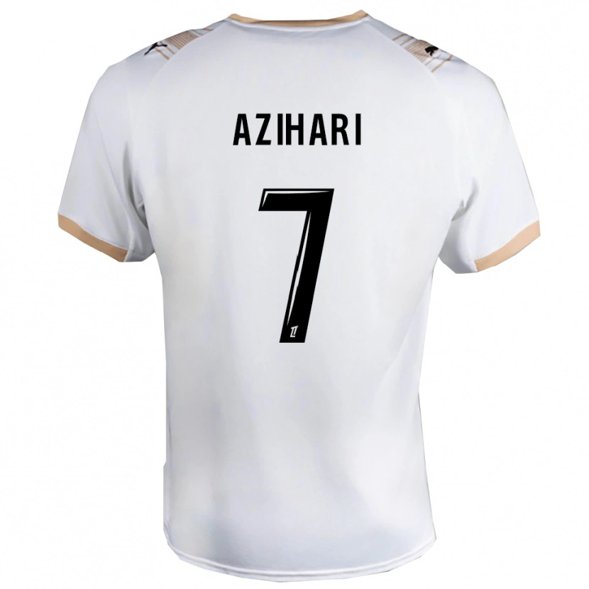 Danxen Bambino Maglia Yassem Azihari #7 Bianco Nero Kit Gara Away 2025/26 Maglietta