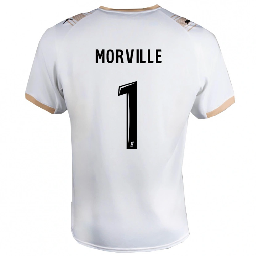 Danxen Bambino Maglia Matisse Morville #1 Bianco Nero Kit Gara Away 2025/26 Maglietta