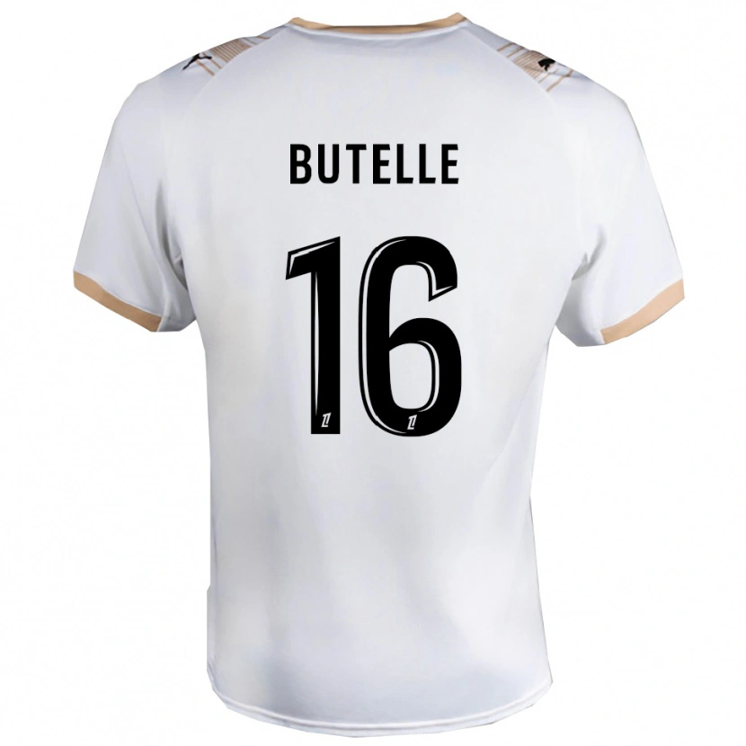 Danxen Bambino Maglia Ludovic Butelle #16 Bianco Nero Kit Gara Away 2025/26 Maglietta
