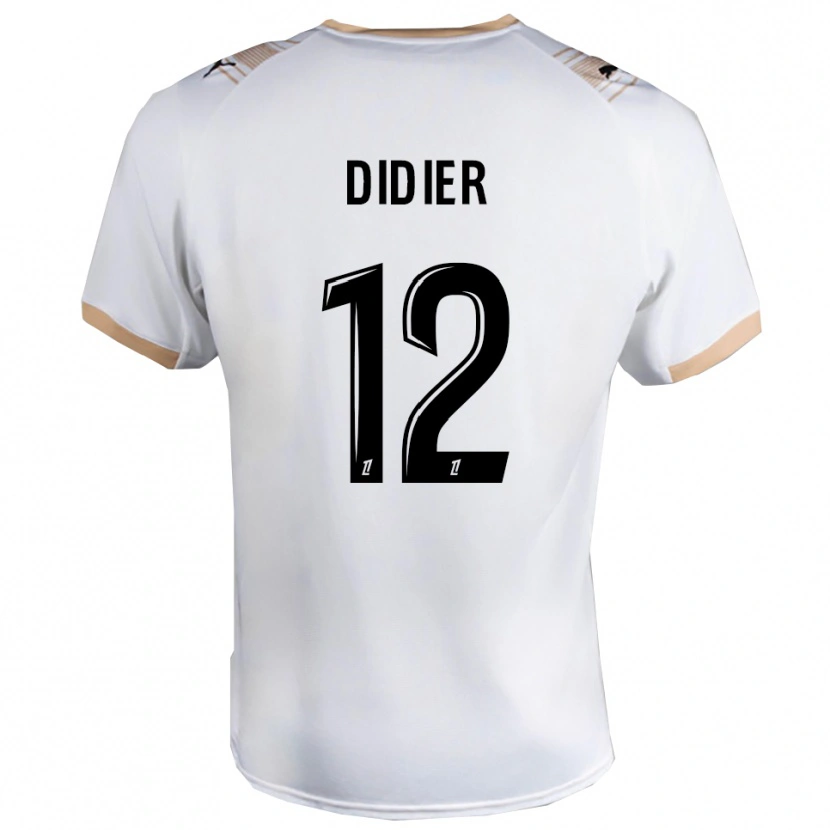 Danxen Bambino Maglia Haïlé Didier #12 Bianco Nero Kit Gara Away 2025/26 Maglietta
