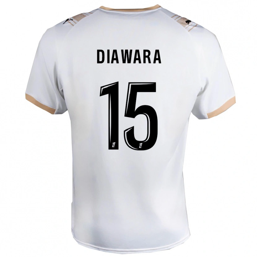 Danxen Bambino Maglia Lamine Diawara #15 Bianco Nero Kit Gara Away 2025/26 Maglietta