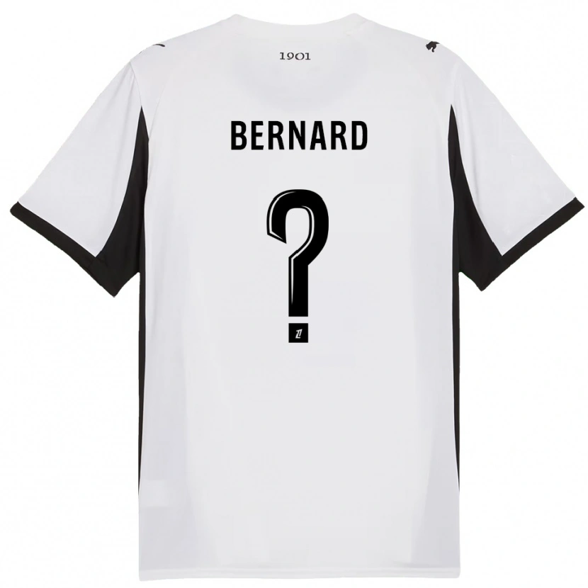 Danxen Bambino Maglia Alexis Bernard #0 Bianco Nero Kit Gara Away 2025/26 Maglietta