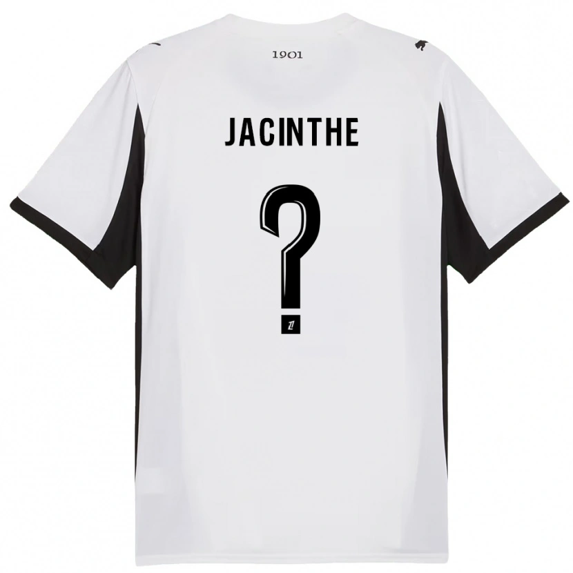 Danxen Bambino Maglia Dee-Shawn Jacinthe #0 Bianco Nero Kit Gara Away 2025/26 Maglietta