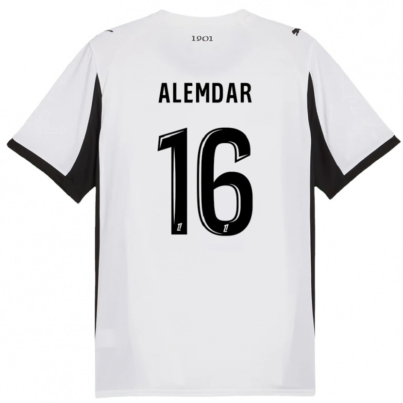 Danxen Bambino Maglia Doğan Alemdar #16 Bianco Nero Kit Gara Away 2025/26 Maglietta