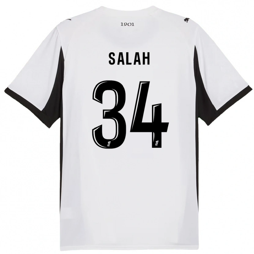 Danxen Bambino Maglia Ibrahim Salah #34 Bianco Nero Kit Gara Away 2025/26 Maglietta