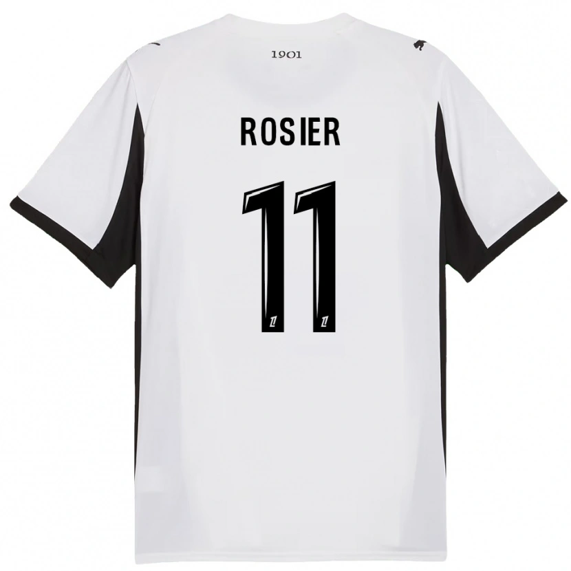 Danxen Bambino Maglia Lucas Rosier #11 Bianco Nero Kit Gara Away 2025/26 Maglietta