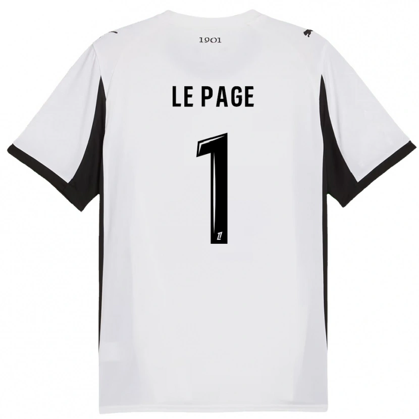 Danxen Bambino Maglia Noé Le Page #1 Bianco Nero Kit Gara Away 2025/26 Maglietta