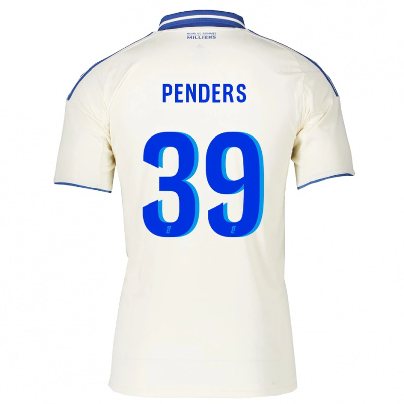 Danxen Bambino Maglia Mike Penders #39 Champagne Blu Kit Gara Away 2025/26 Maglietta