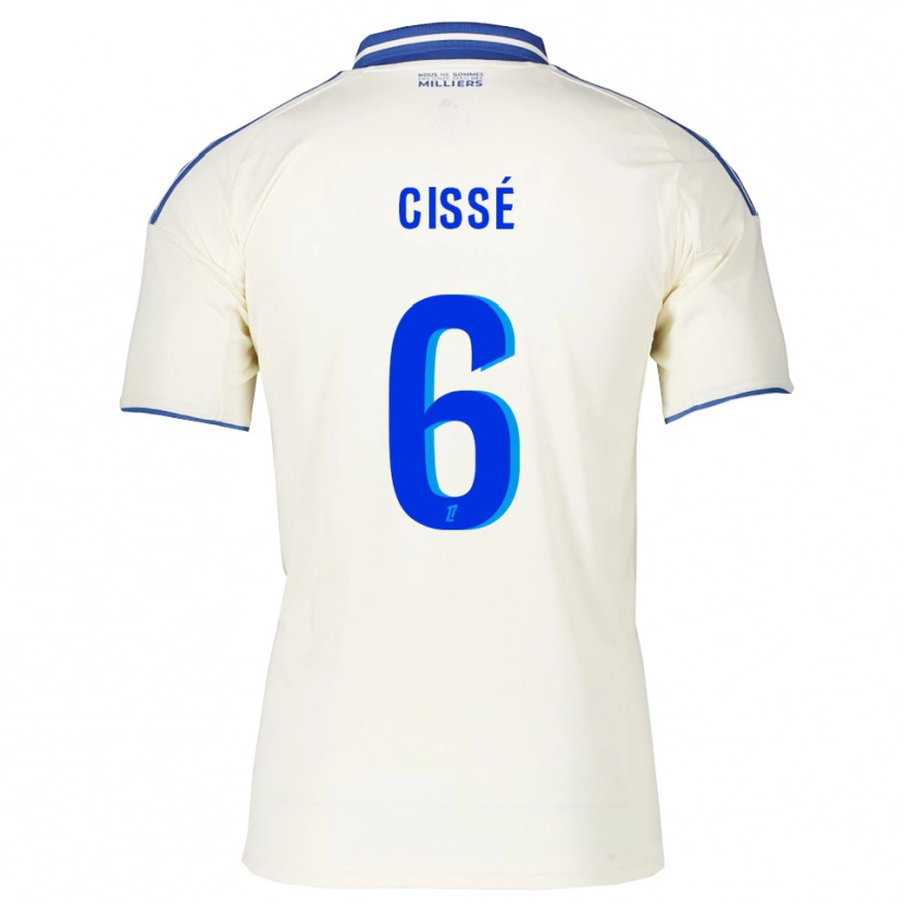 Danxen Bambino Maglia Amadou Cissé #6 Champagne Blu Kit Gara Away 2025/26 Maglietta
