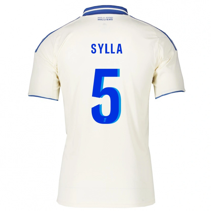 Danxen Bambino Maglia Abakar Sylla #5 Champagne Blu Kit Gara Away 2025/26 Maglietta
