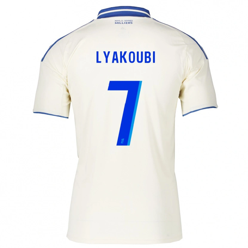 Danxen Bambino Maglia Oussama Lyakoubi #7 Champagne Blu Kit Gara Away 2025/26 Maglietta
