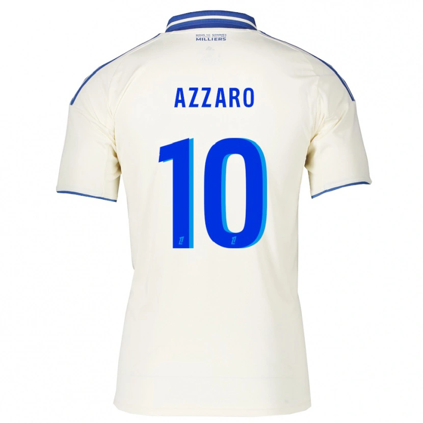 Danxen Bambino Maglia Lorena Azzaro #10 Champagne Blu Kit Gara Away 2025/26 Maglietta