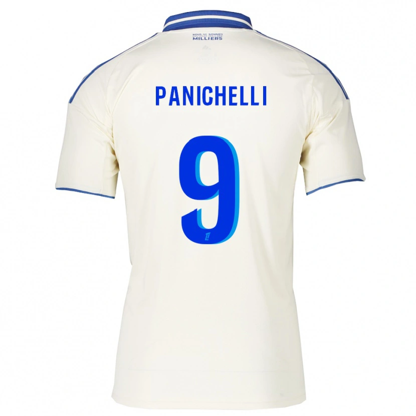 Danxen Bambino Maglia Joaquín Panichelli #9 Champagne Blu Kit Gara Away 2025/26 Maglietta