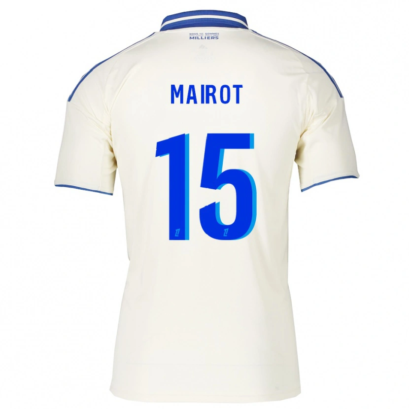 Danxen Bambino Maglia Clémence Mairot #15 Champagne Blu Kit Gara Away 2025/26 Maglietta