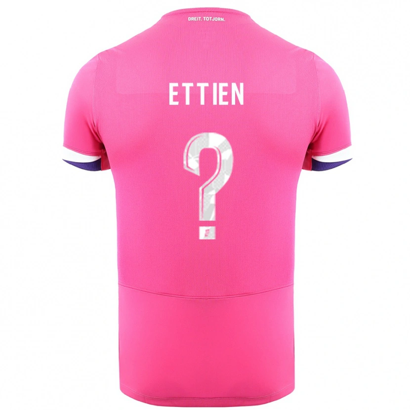 Danxen Bambino Maglia Krystal Jade Ettien #0 Rosa Bianco Kit Gara Away 2025/26 Maglietta
