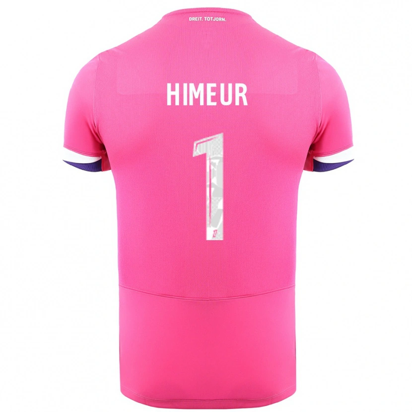 Danxen Bambino Maglia Thomas Himeur #1 Rosa Bianco Kit Gara Away 2025/26 Maglietta
