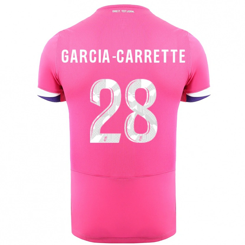 Danxen Bambino Maglia Hortense Garcia-Carrette #28 Rosa Bianco Kit Gara Away 2025/26 Maglietta