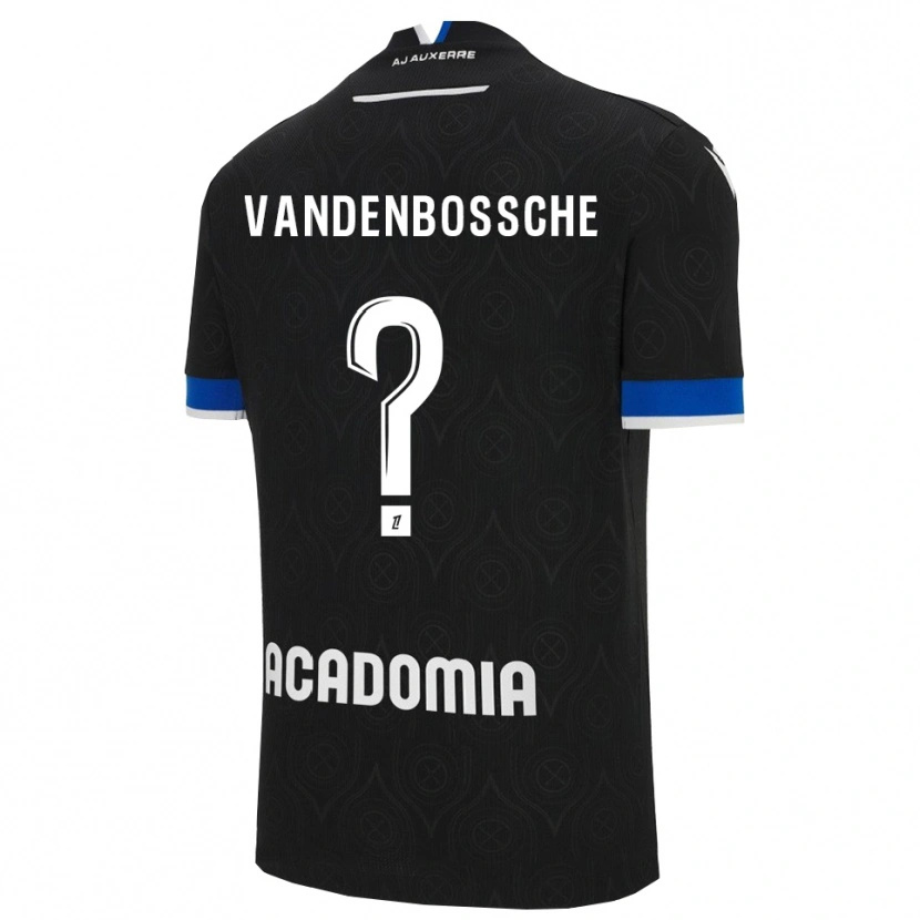 Danxen Bambino Maglia Louka Vandenbossche #0 Nero Bianco Kit Gara Away 2025/26 Maglietta