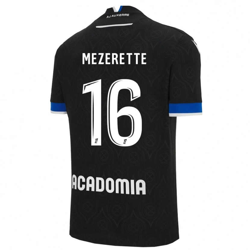 Danxen Bambino Maglia Louis Mezerette #16 Nero Bianco Kit Gara Away 2025/26 Maglietta