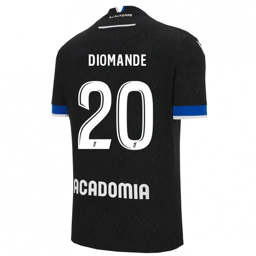Danxen Bambino Maglia Sinaly Diomandé #20 Nero Bianco Kit Gara Away 2025/26 Maglietta
