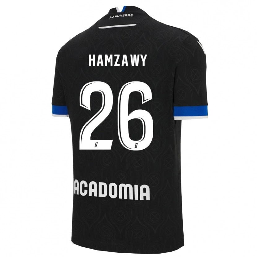 Danxen Bambino Maglia Radwan Hamzawy #26 Nero Bianco Kit Gara Away 2025/26 Maglietta