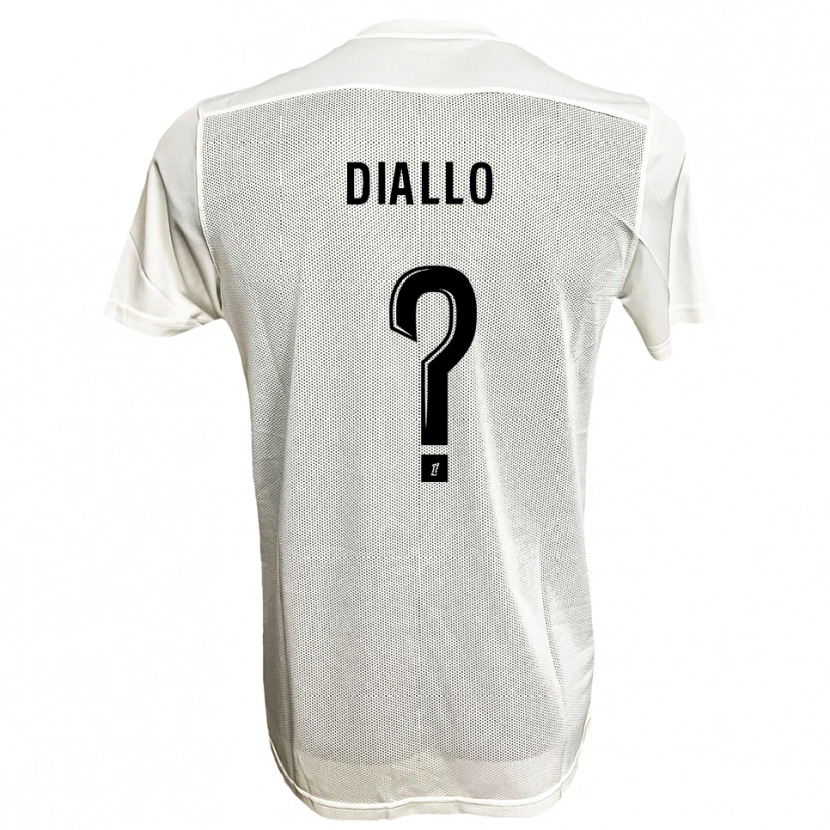 Danxen Bambino Maglia Mamadou Diallo #0 Nero Bianco Kit Gara Away 2025/26 Maglietta