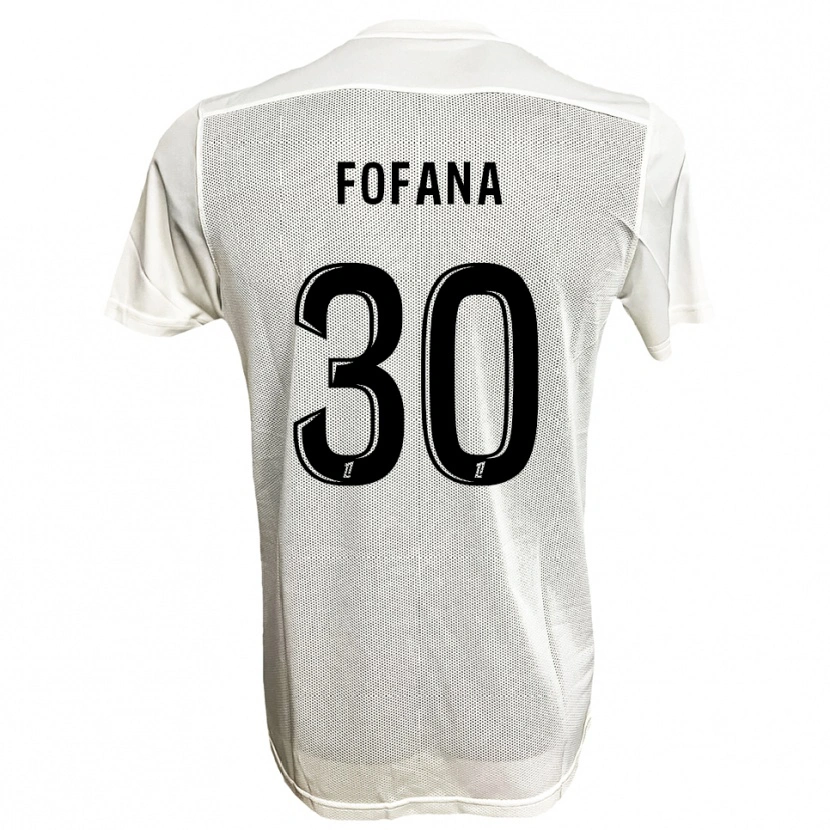 Danxen Bambino Maglia Yahia Fofana #30 Nero Bianco Kit Gara Away 2025/26 Maglietta