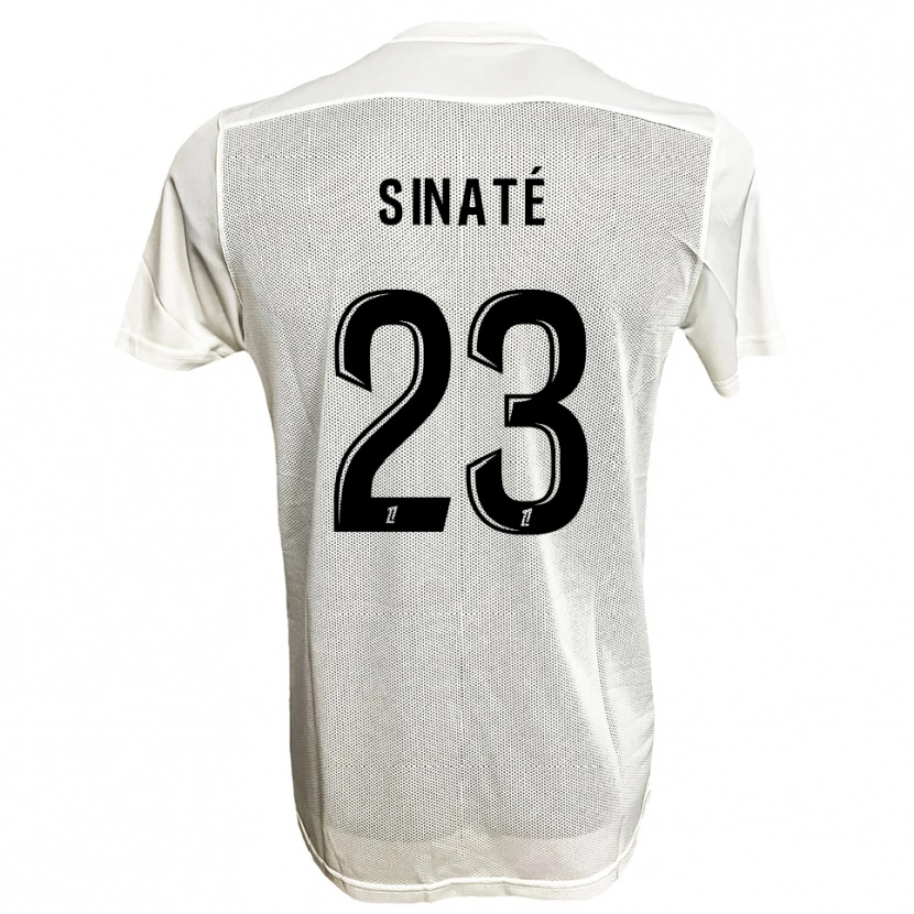 Danxen Bambino Maglia Dan Sinaté #23 Nero Bianco Kit Gara Away 2025/26 Maglietta