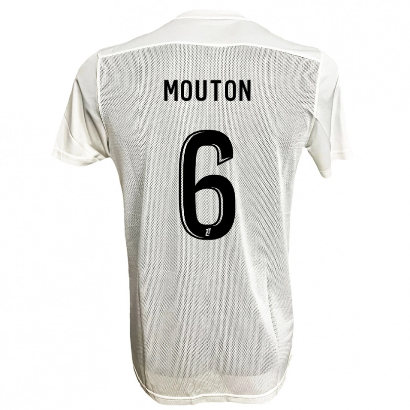 Danxen Bambino Maglia Louis Mouton #6 Nero Bianco Kit Gara Away 2025/26 Maglietta