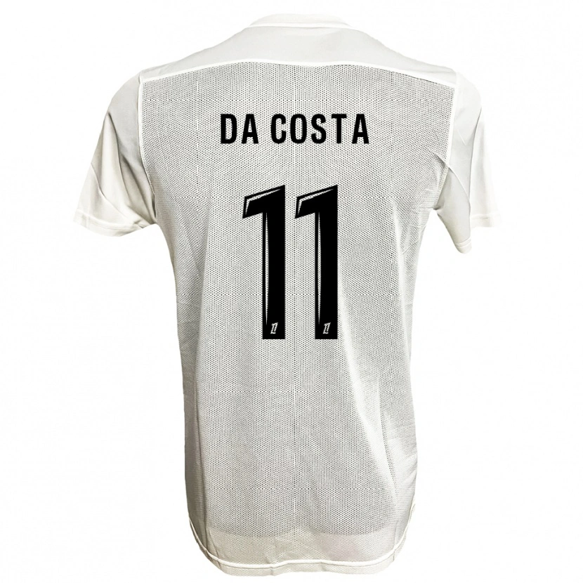 Danxen Bambino Maglia Rúben Macedo Da Costa #11 Nero Bianco Kit Gara Away 2025/26 Maglietta